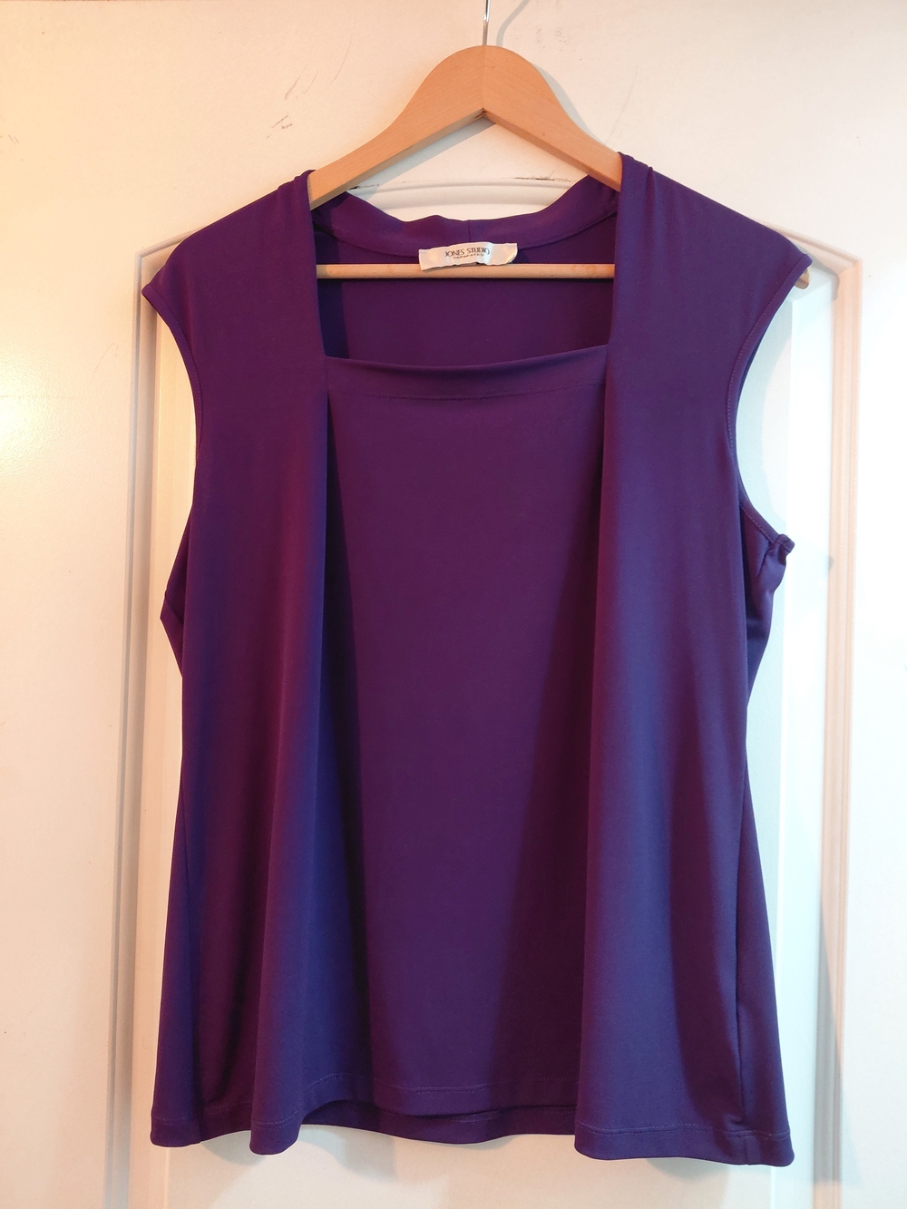 Jones Studio Purple Sleeveless Layered Tank Top